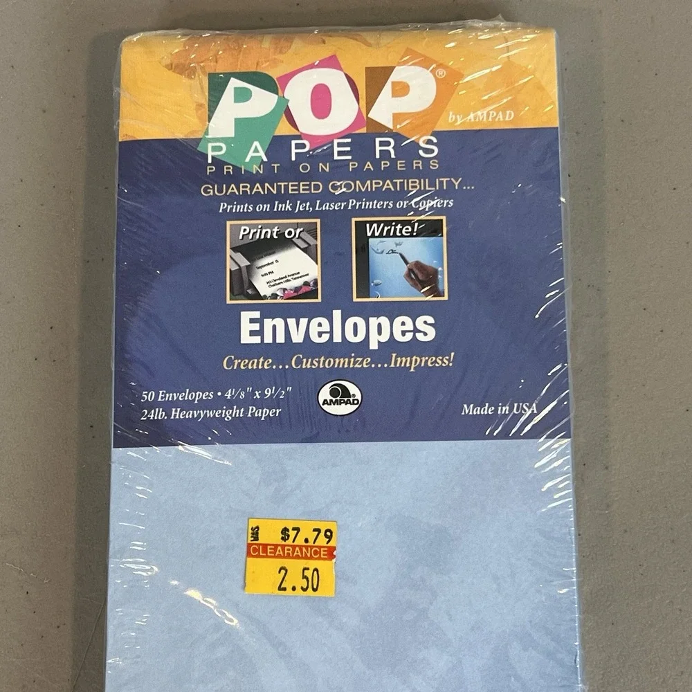 Hallmark Designed Envelopes and Pop Papers Envelopes Unused Vtg Sealed 165 Total